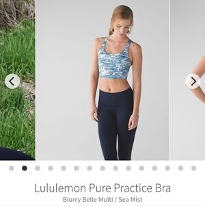 Lululemon Pure Practice Sports Bra In Blurry Belle Size 6